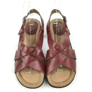 Life Stride Sandals Size 8 Malt Strappy Slingbacks